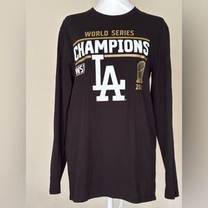 Black Dodgers World Series Champions Long Sleeve Shirt